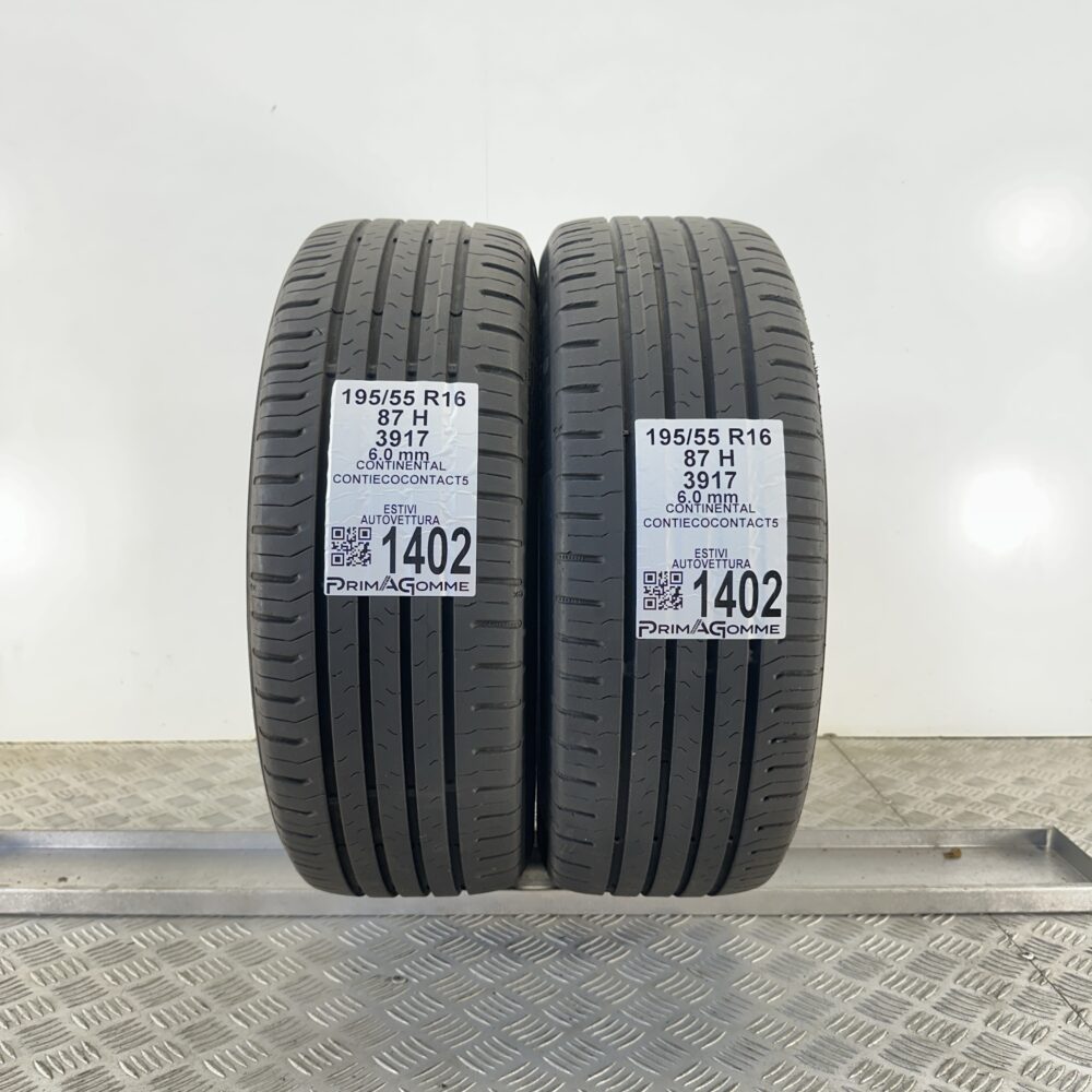 Gomme Usate 195 55 R16 87H Continental ContiEcoContact5 86% Estive