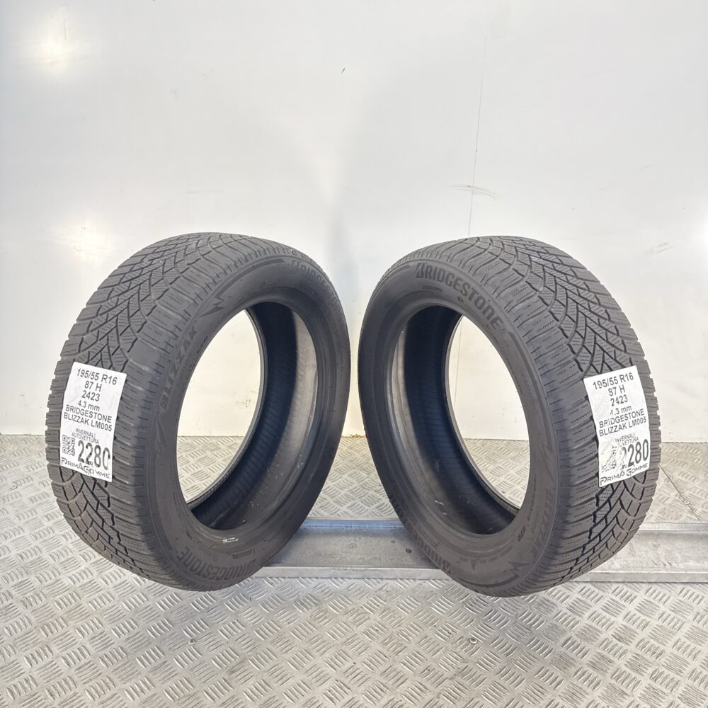 Gomme Usate 195 55 R16 87H Bridgestone Blizzak LM005 Invernali - immagine 7