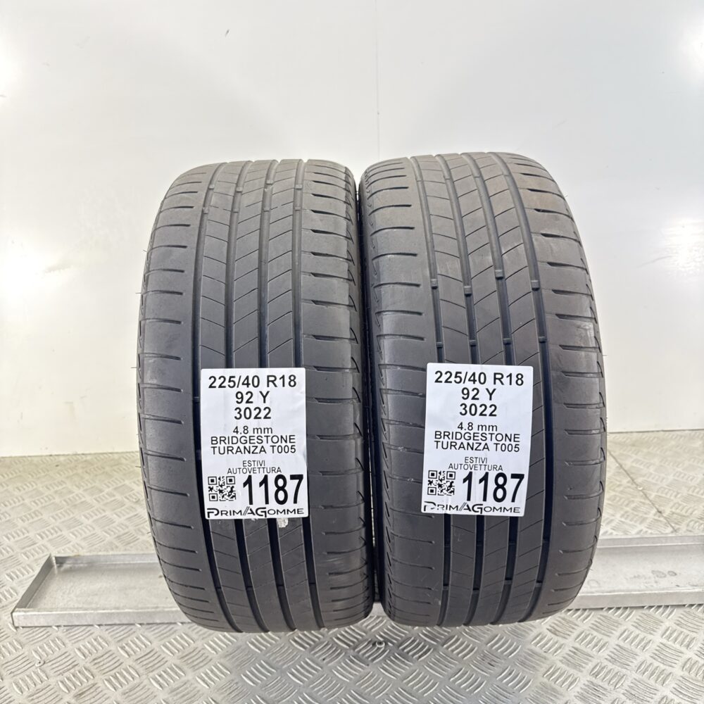 Gomme Usate 225 40 R18 92Y Bridgestone Turanza T005 Estive