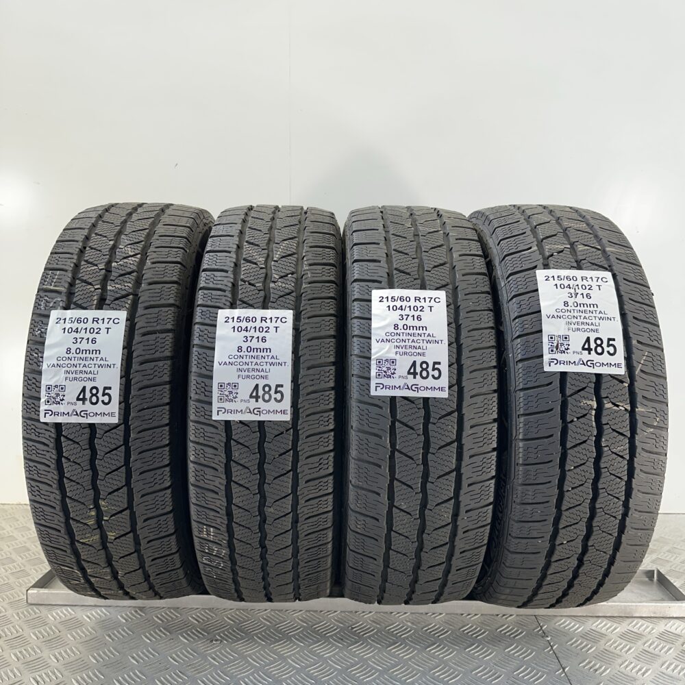 Pneumatici Usati 215 60 R17C 104 102T Continental VanContact Winter 99% Invernali