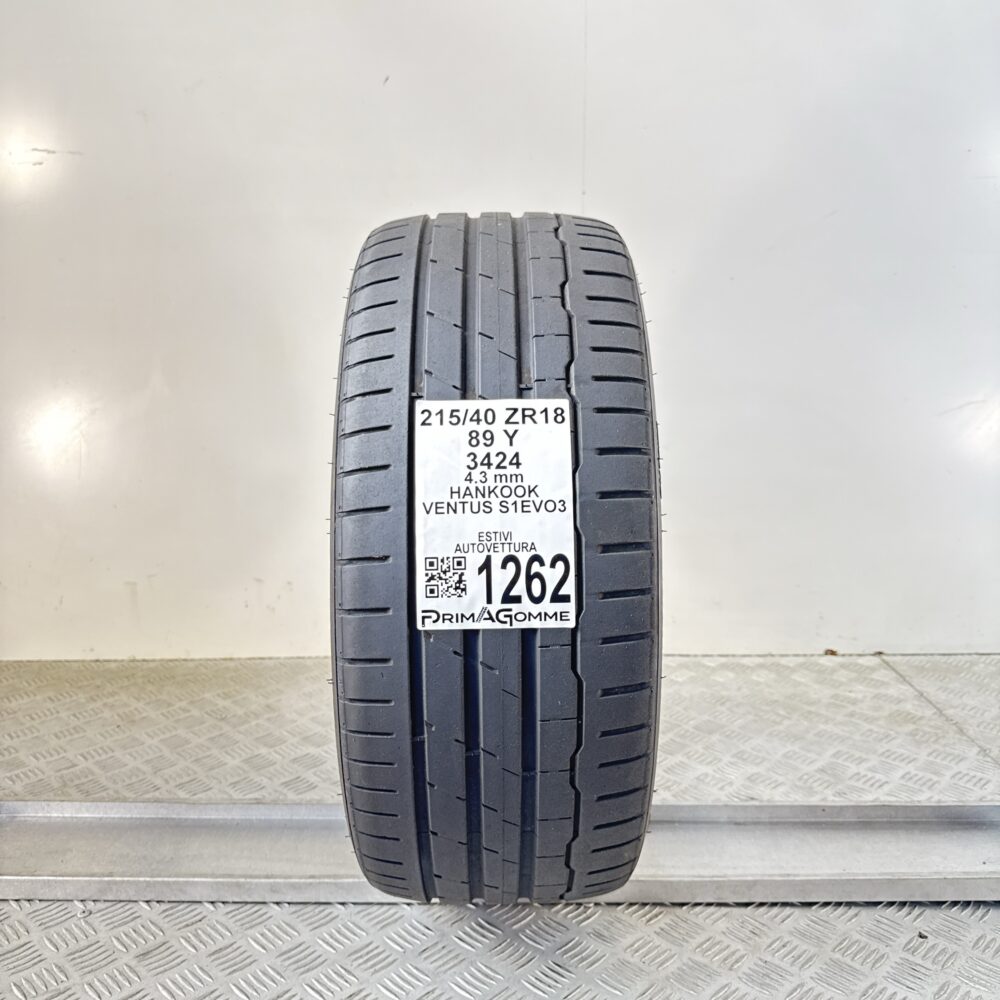 Pneumatico Usato 215 40 ZR18 89Y Hankook Ventus S1EVO3 Estivo