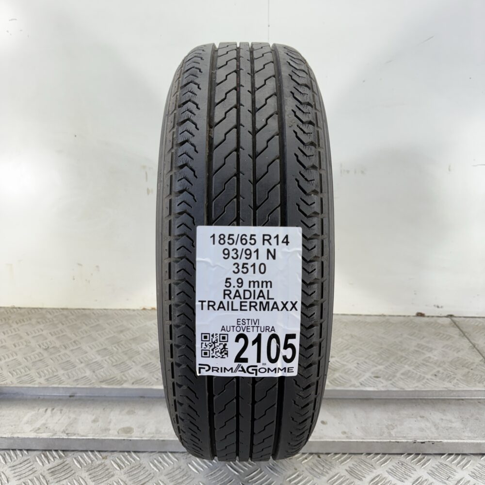 Pneumatico Usato 185 65 R14 93/91N Maxxis Radial Trailermaxx 84% Estivo