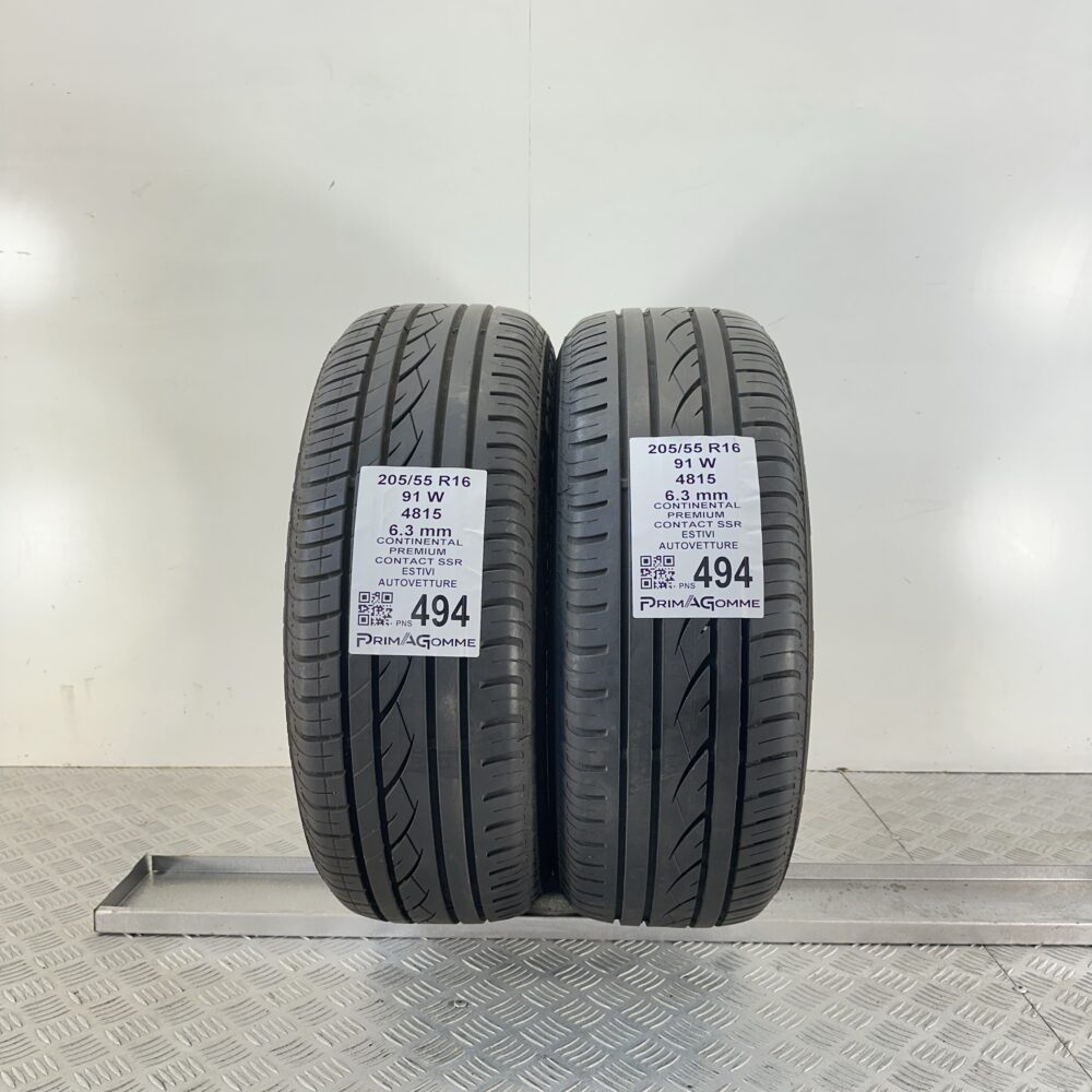 Pneumatici Usati 205 55 R16 91W Continental Premium Contact SSR 90% Estive