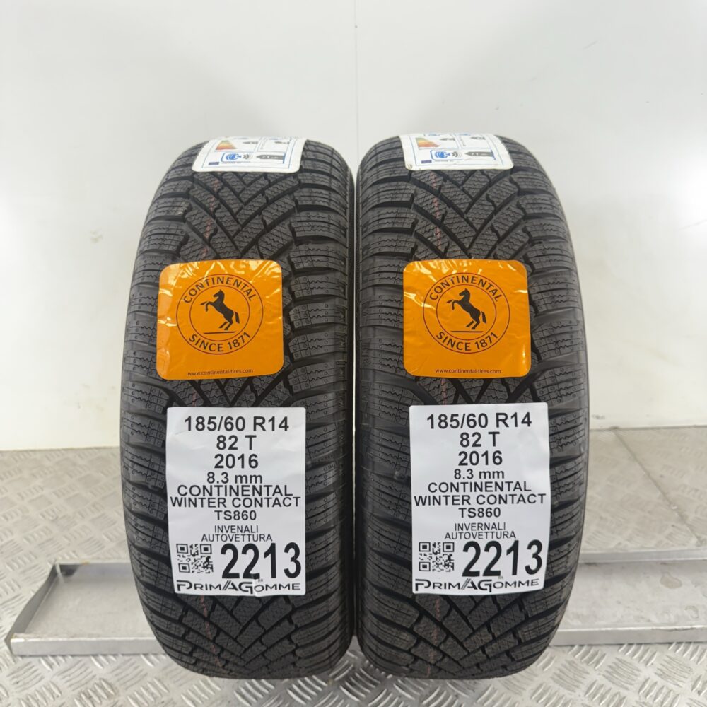 Gomme Usate 185 60 R14 82T Continental Winter Contact TS860 100% Invernali