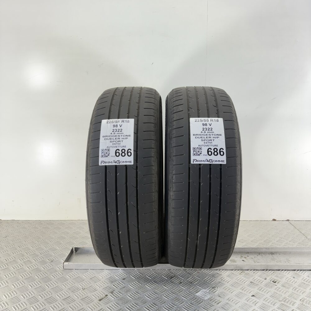 Pneumatici Usati 225 55 R18 98V Bridgestone Dueler H/P Sport Estive