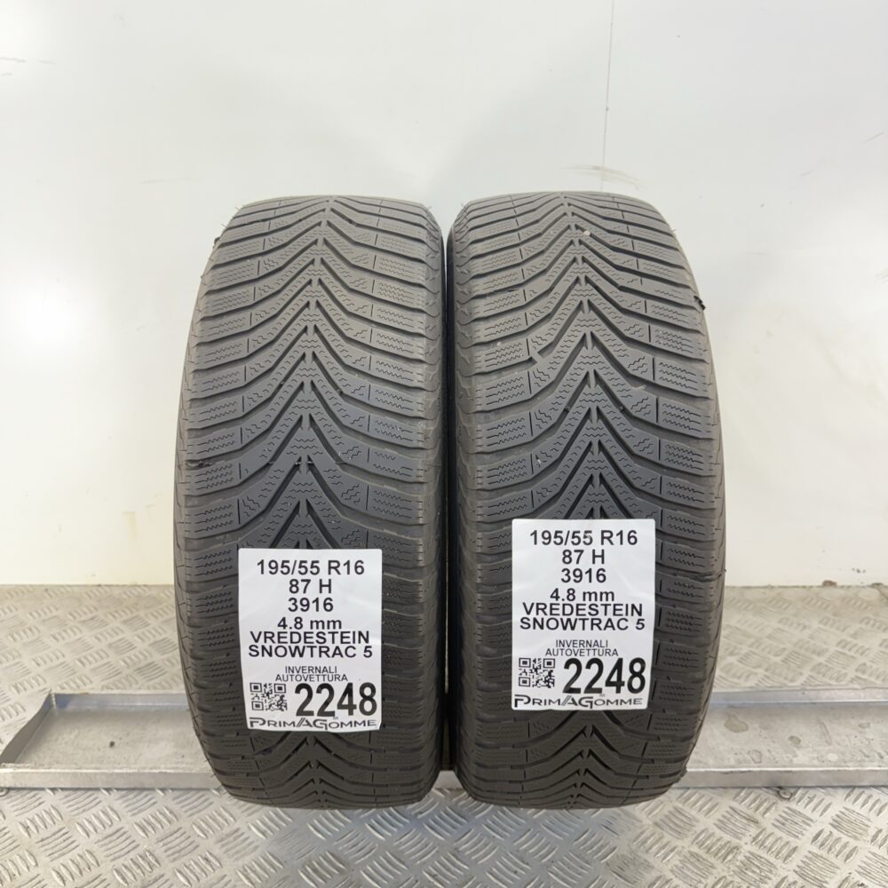 Gomme Usate 195 55 R16 87H Vredestein Snowtrac 5 Invernali - immagine 7