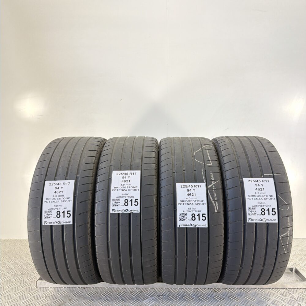 Pneumatici Usati 225 45 R17 94Y Bridgestone Potenza Sport Estive