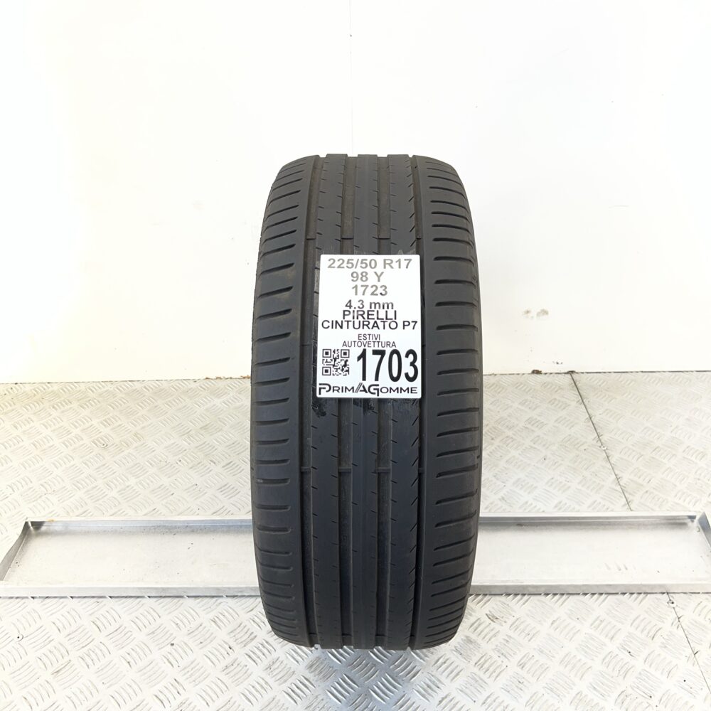 Pneumatico Usato 225 50 R17 98Y Pirelli Cinturato P7 Estivo