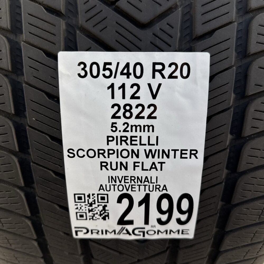 Gomme Usate 305 40 R20 112V Pirelli Scorpion Winter RunFlat 74% Invernali - immagine 3