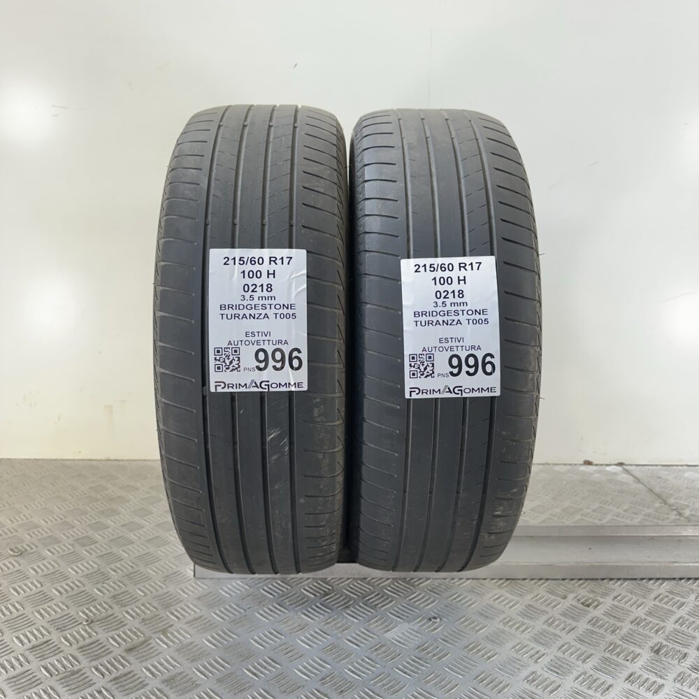 Gomme Usate 215 60 R17 100H Bridgestone Turanza T005 Estive