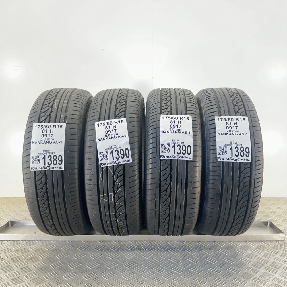Gomme Usate 175 60 R15 81H Nankang AS-1 83% Estive