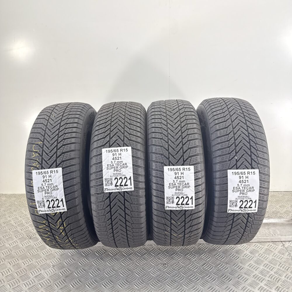 Gomme Usate 195 65 R15 91H Esa Tecar Super Grip Pro 81% Invernali