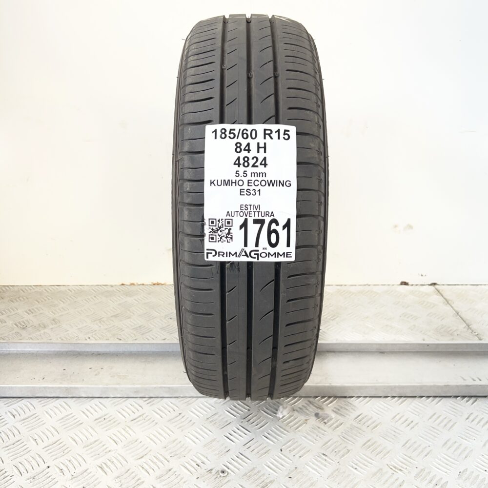Pneumatico Usato 185 60 R15 84H Kumho Ecowing ES31 79% Estivo