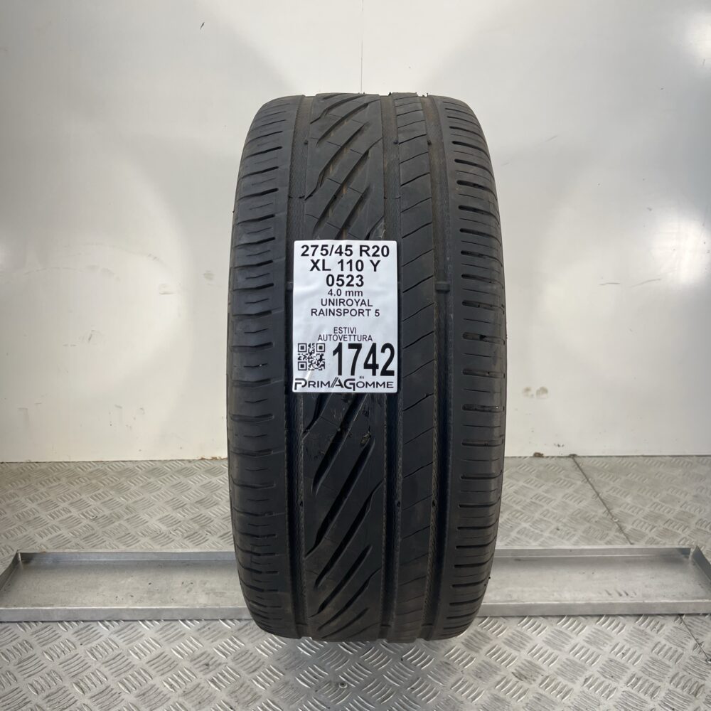 Pneumatico Usato 275 45 R20 XL 110Y UNIROYAL Rainsport 5 Estivo