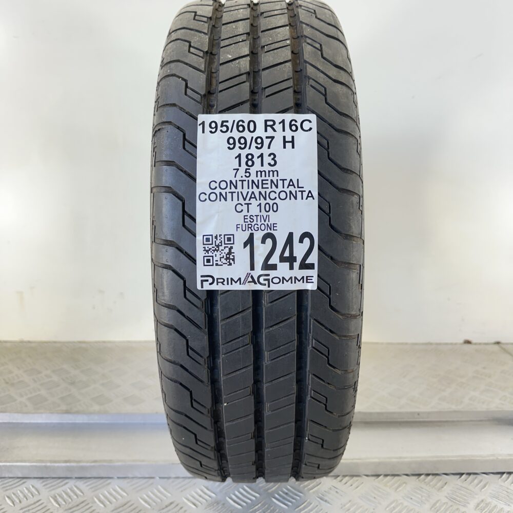 Pneumatico Usato 195 60 R16C 99/97H Continental ContiVanContact CT 100 Estivo