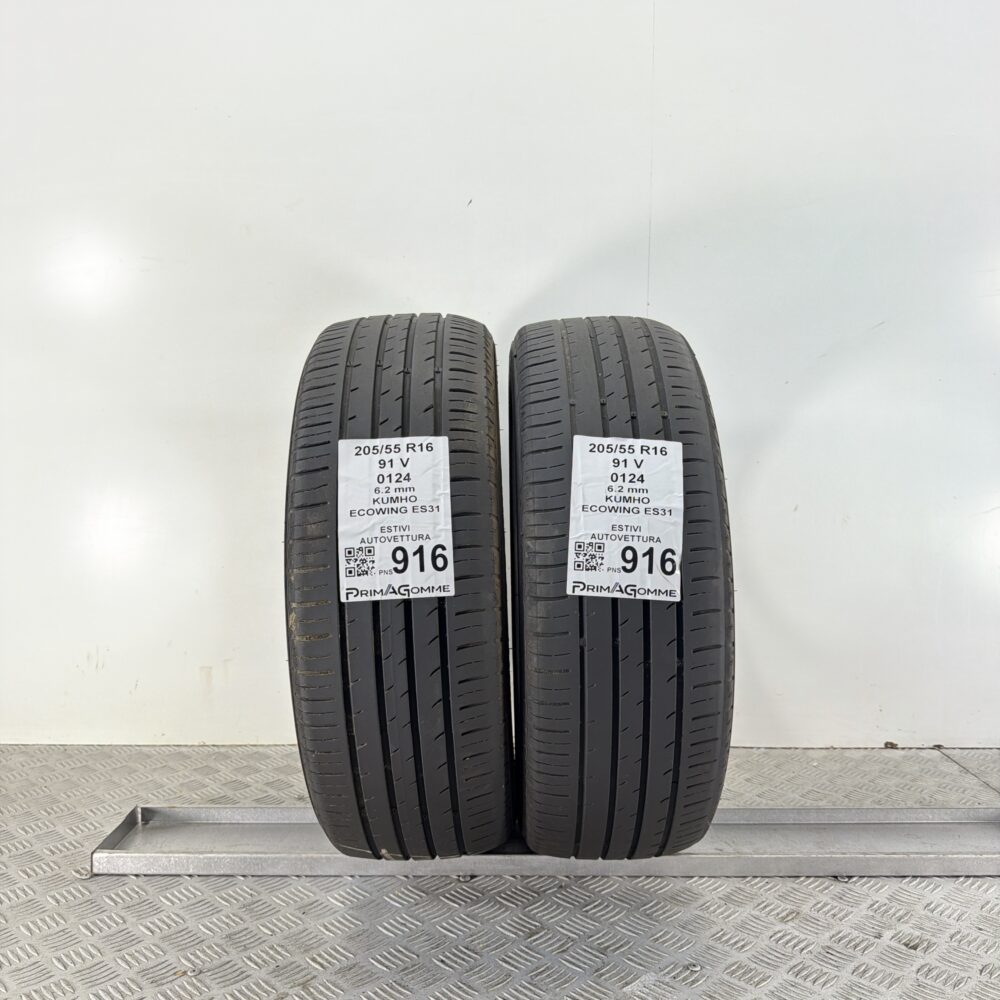 Pneumatici Usati 205 55 R16 91V Kumho Ecowing ES31 90% Estive