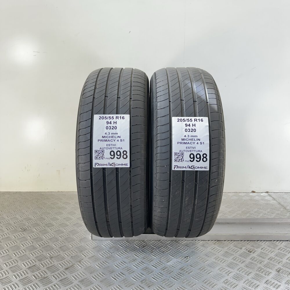 Gomme Usate 205 55 R16 94H Michelin Primacy 4 S1 Estive