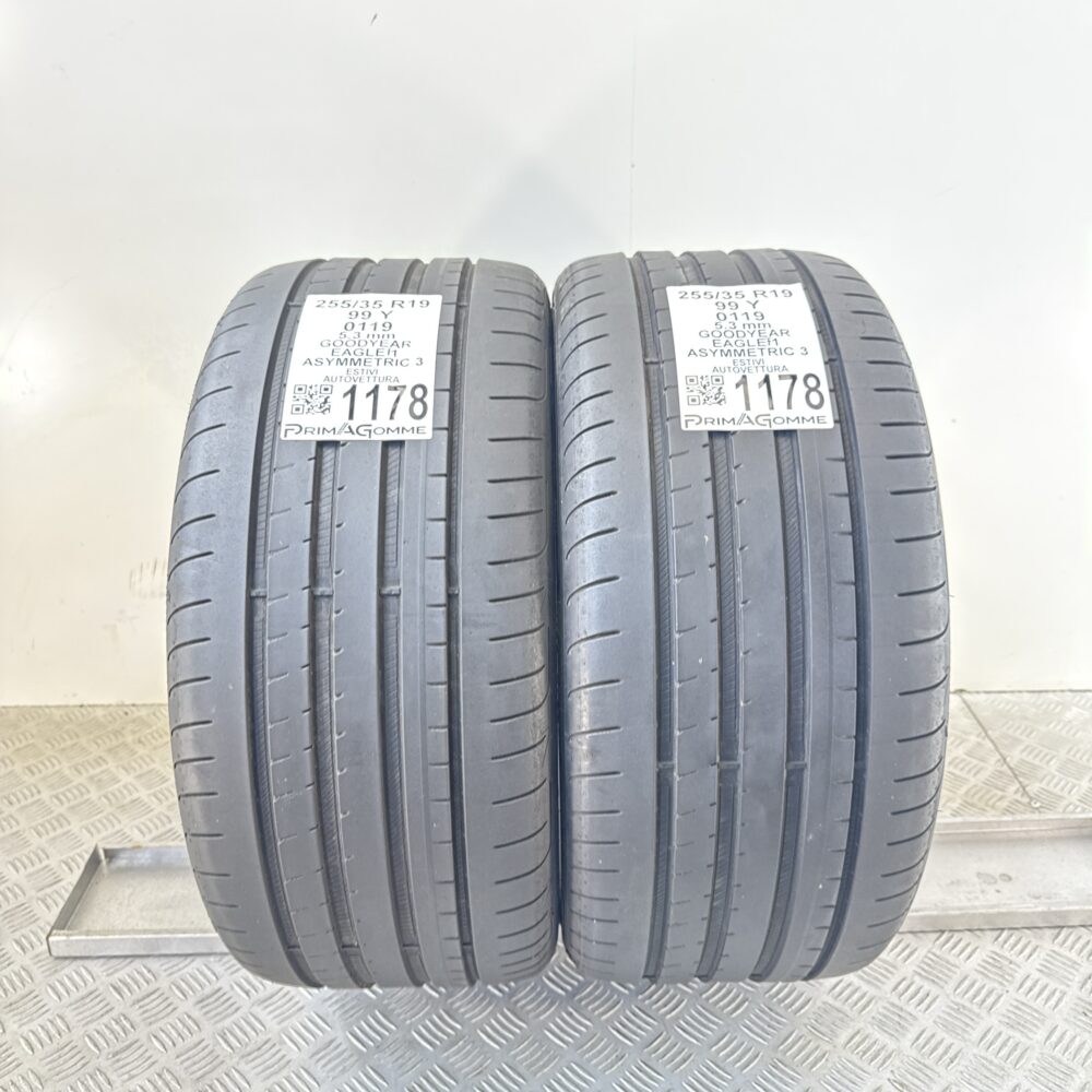 Gomme Usate 255 35 R19 99Y Goodyear Eagle F1 Asymmetric 3 76% Estive