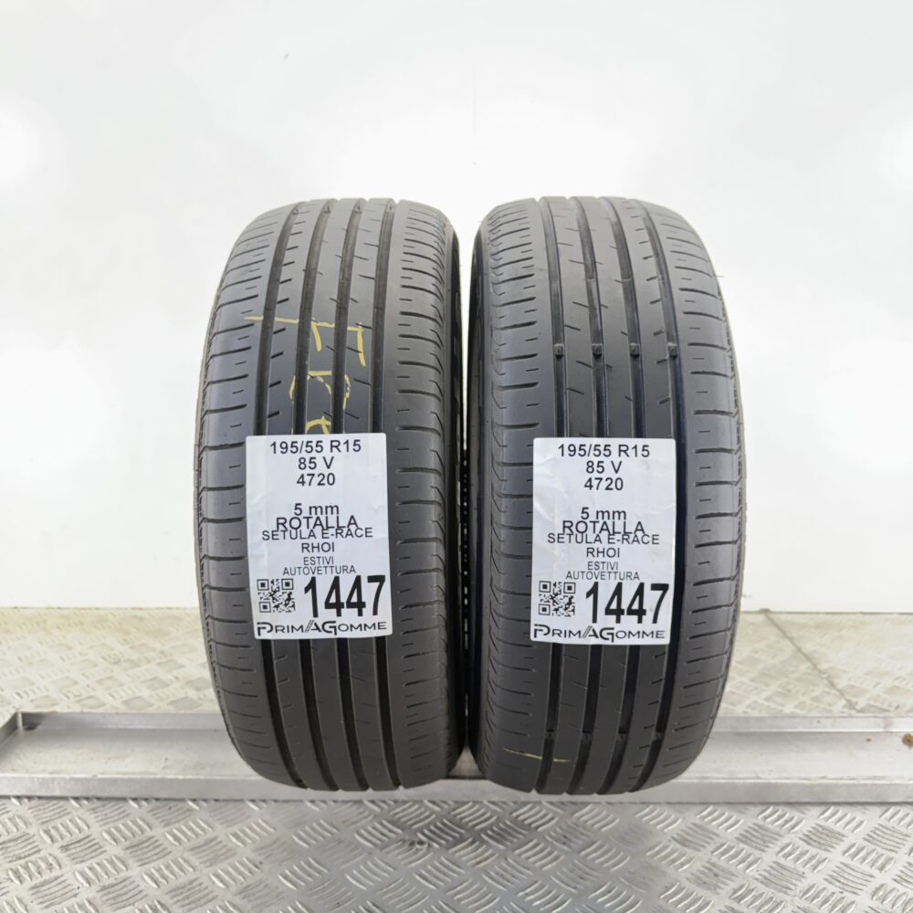 Gomme Usate 195 55 R15 85V Rotalla Setula E-Race 71% Estive