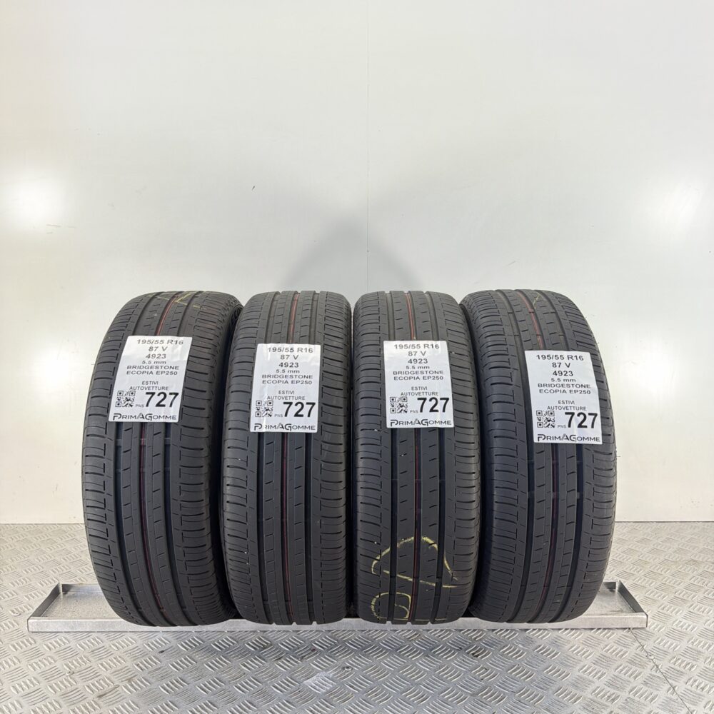 Pneumatici Usati 195 55 R16 87V Bridgestone Ecopia EP250 78% Estive