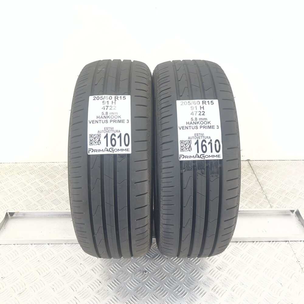 Pneumatici Usati 205 60 R15 91H Hankook Ventus Prime 3 82% Estive