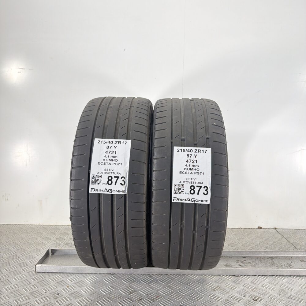 Gomme Usate 215 40 ZR17 87Y Kumho Ecsta PS71 Estive