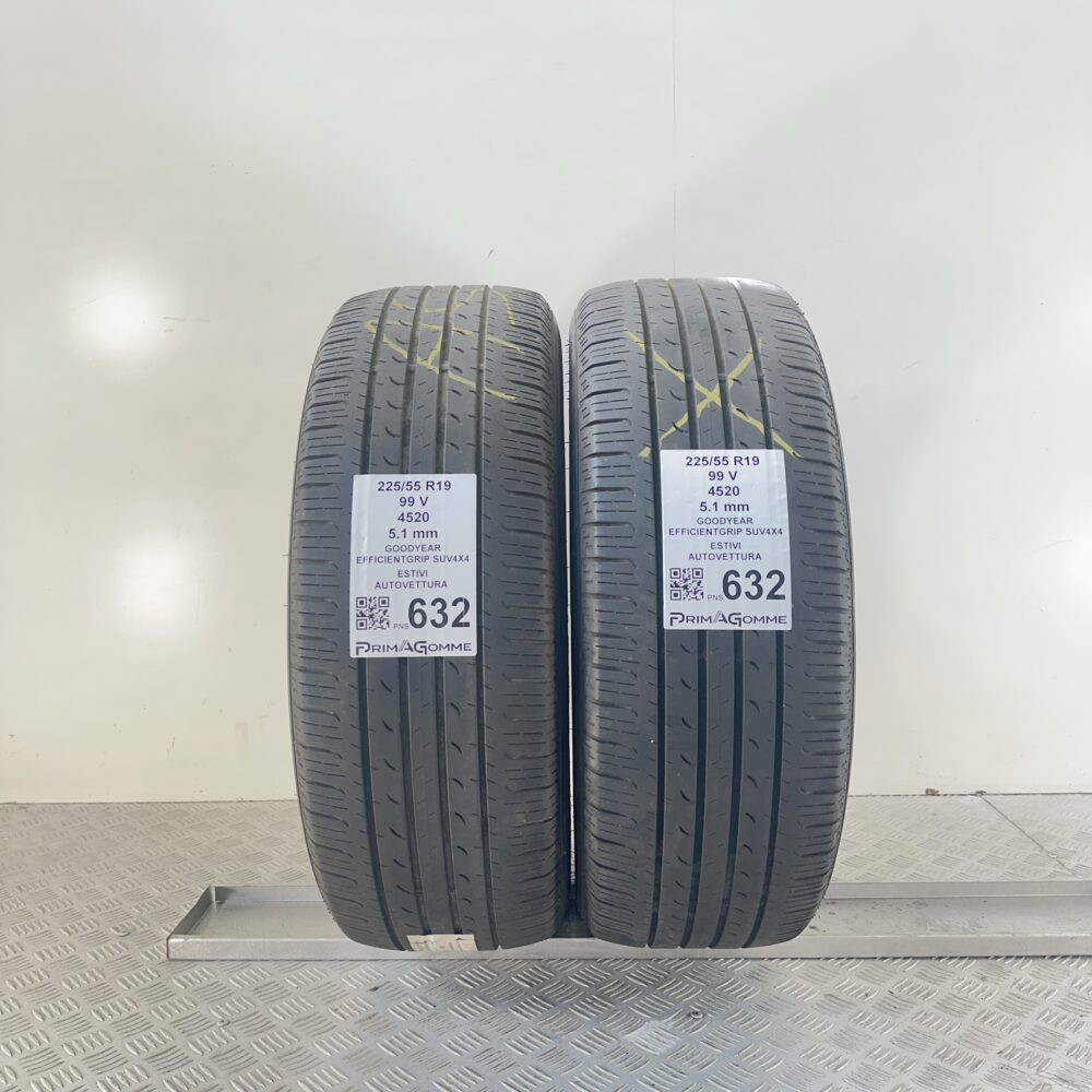 Pneumatici Usati 225 55 R19 99V Goodyear EfficientGrip SUV4X4 73% Estive