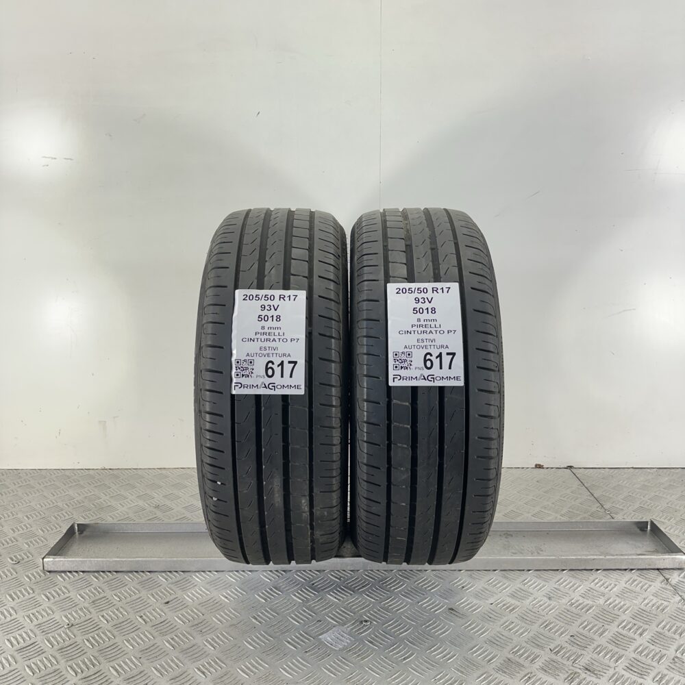 Pneumatici Usati 205 50 R17 93V Pirelli Cinturato P7 99% Estive