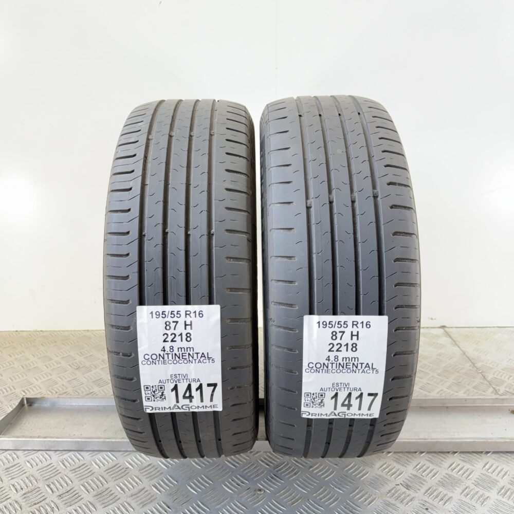 Gomme Usate 195 55 R16 87H Continental ContiEcoContact 5 Estive