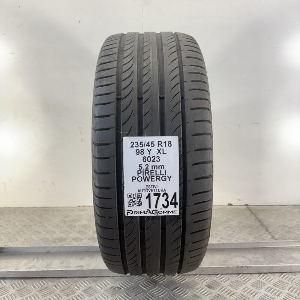 Pneumatico Usato 235 45 R18 XL 98Y Pirelli Powergy 74% Estivo