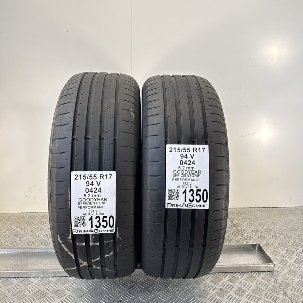 Gomme Usate 215 55 R17 94V Goodyear EfficientGrip Performance 74% Estive