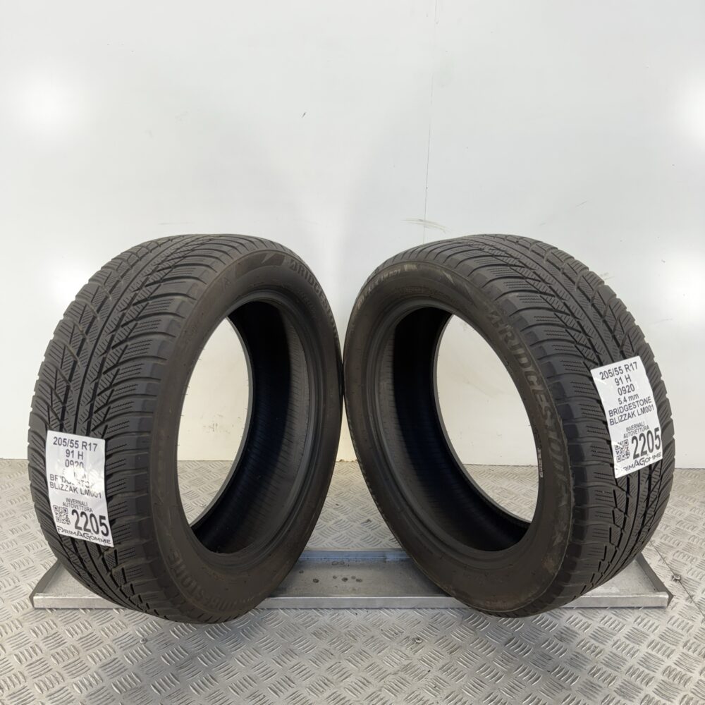 Gomme Usate 205 55 R17 91H Bridgestone Blizzak LM001 77% Invernali - immagine 11