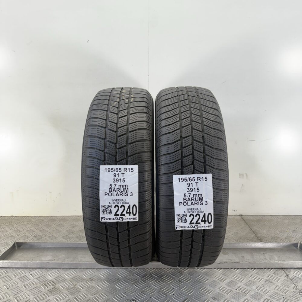 Gomme Usate 195 65 R15 91T BARUM POLARIS 3 81% Invernali