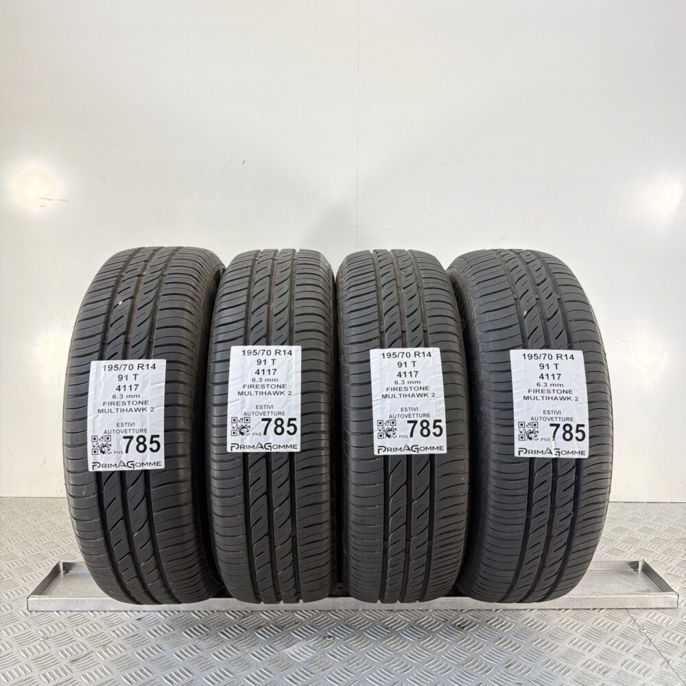 Pneumatici Usati 195 70 R14 91T Firestone Multihawk 2 90% Estive
