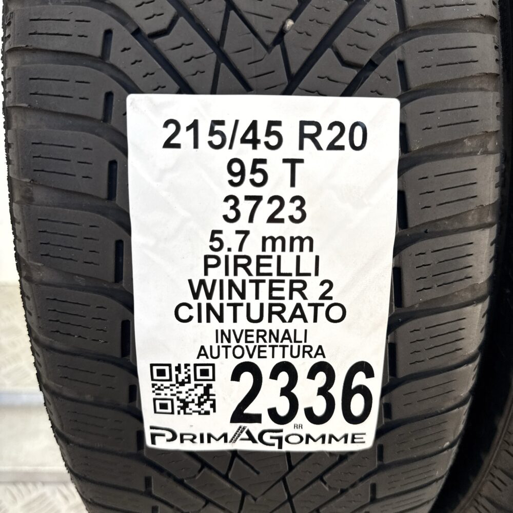 Gomme Usate 215 45 R20 95T Pirelli Winter 2 Cinturato 81% Invernali - immagine 3