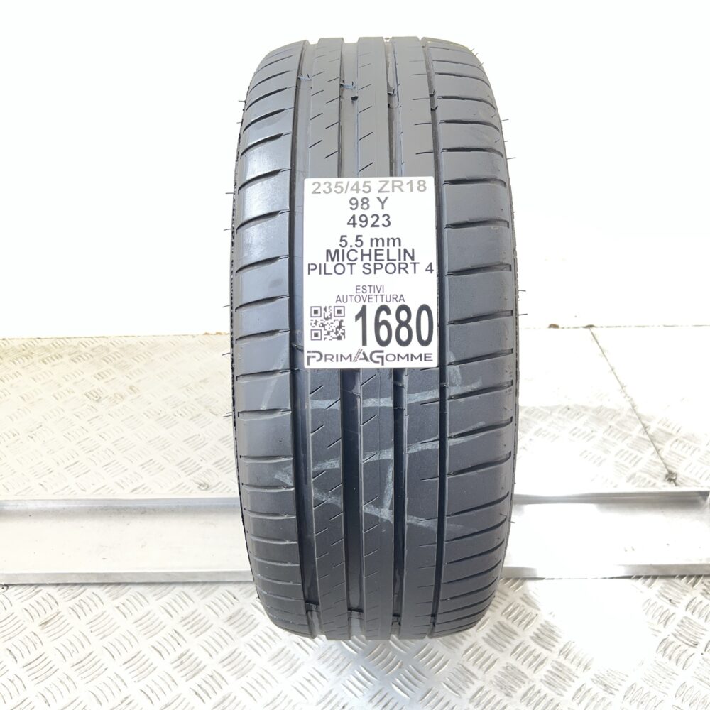 Gomma Usata 235 45 ZR18 98Y Michelin Pilot Sport 4 78% Estiva