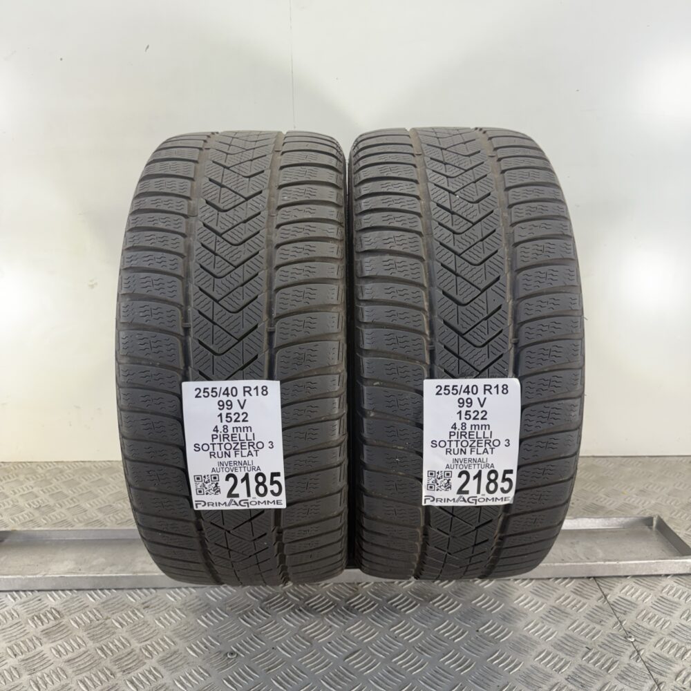 Gomme Usate 255 40 R18 99V Pirelli Sottozero 3 RunFlat Invernali