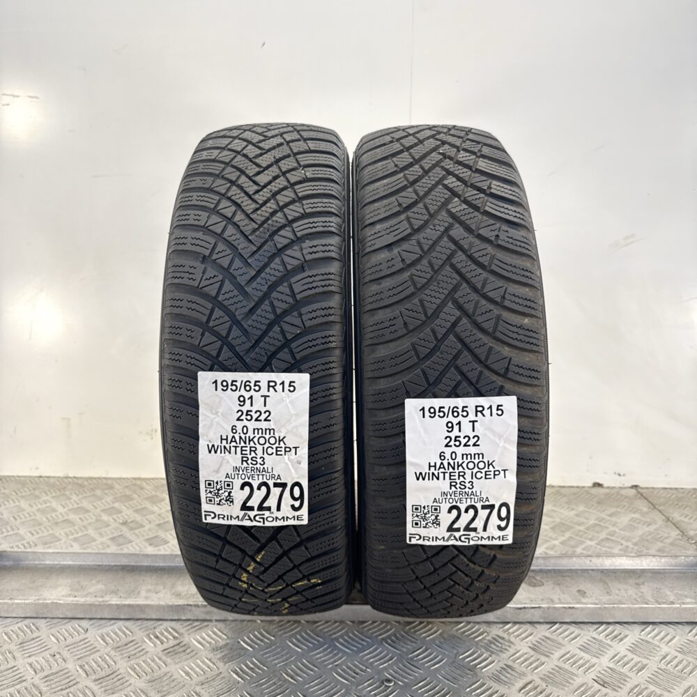 Gomme Usate 195 65 R15 91T Hankook Winter Icept RS3 86% Invernali