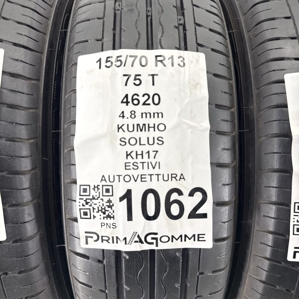 Gomme Usate 155 70 R13 75T Kumho Solus KH17 Estive - immagine 3