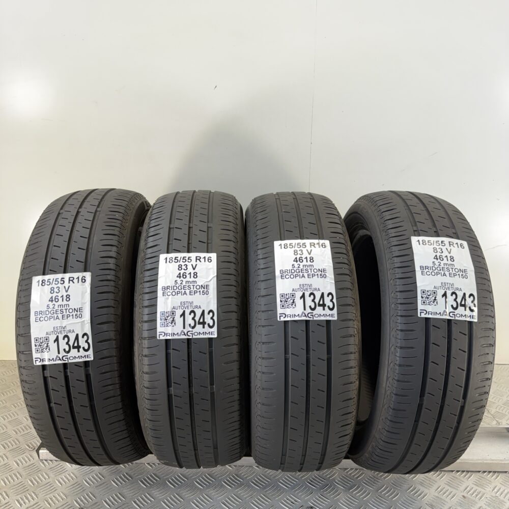 Gomme Usate 185 55 R16 83V Bridgestone Ecopia EP150 74% Estive