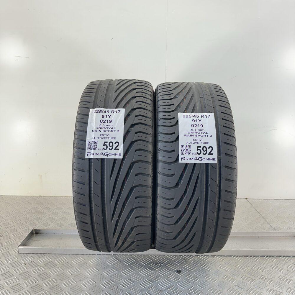 Pneumatici Usati 225 45 R17 91Y Uniroyal Rain Sport 3 78% Estive