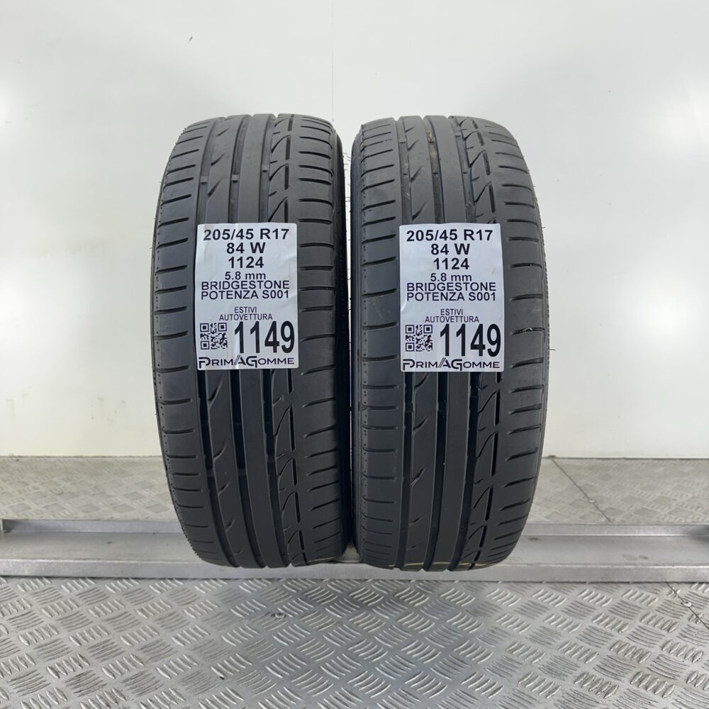 Pneumatici Usati 205 45 R17 84W BRIDGESTONE POTENZA S001 83% Estive
