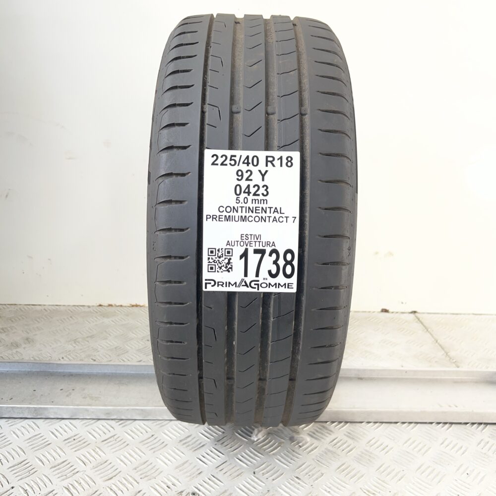 Pneumatico Usato 225 40 R18 92Y Continental PremiumContact 7 71% Estivo