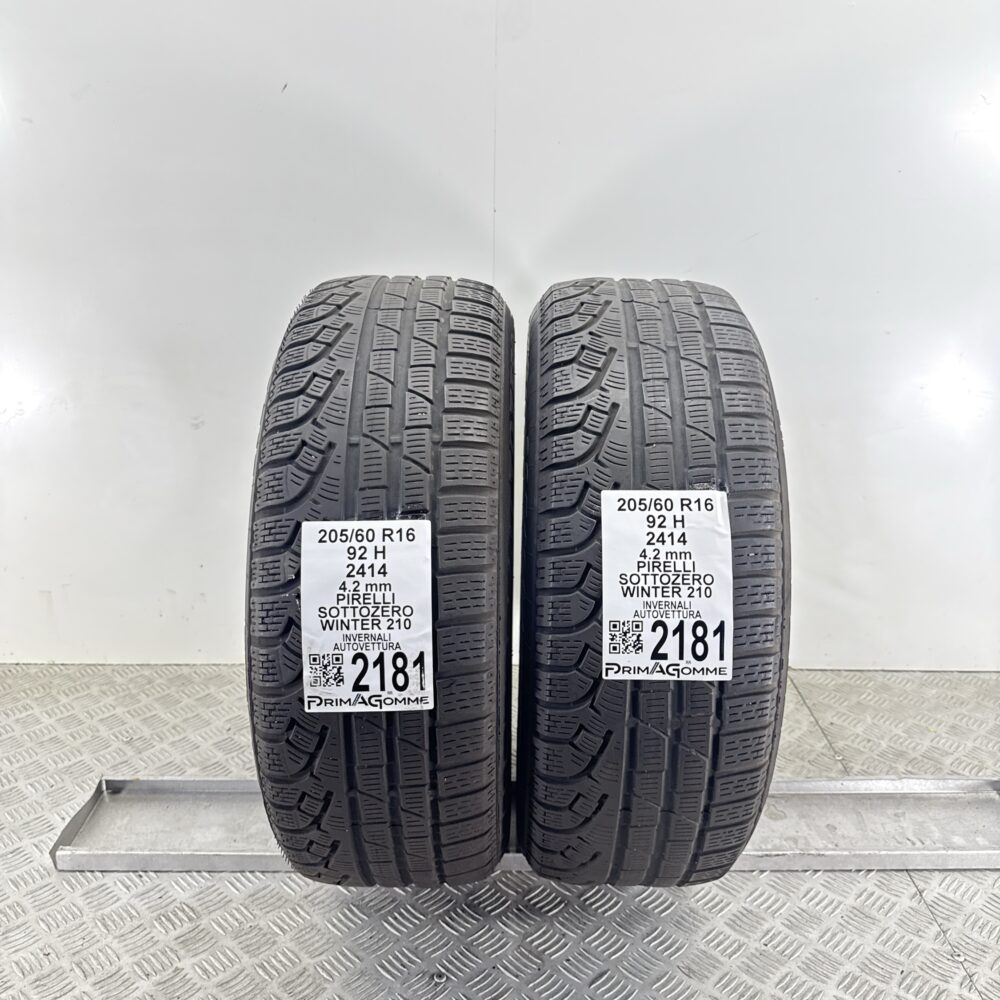 Gomme Usate 205 60 R16 92H Pirelli Sottozero Winter 210 Invernali - immagine 4