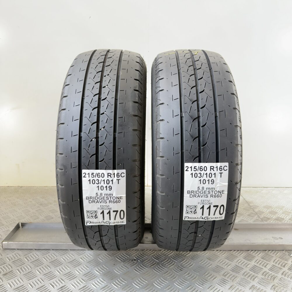 Gomme Usate 215 60 R16C 103 101T Bridgestone Duravis R660 78% Estive