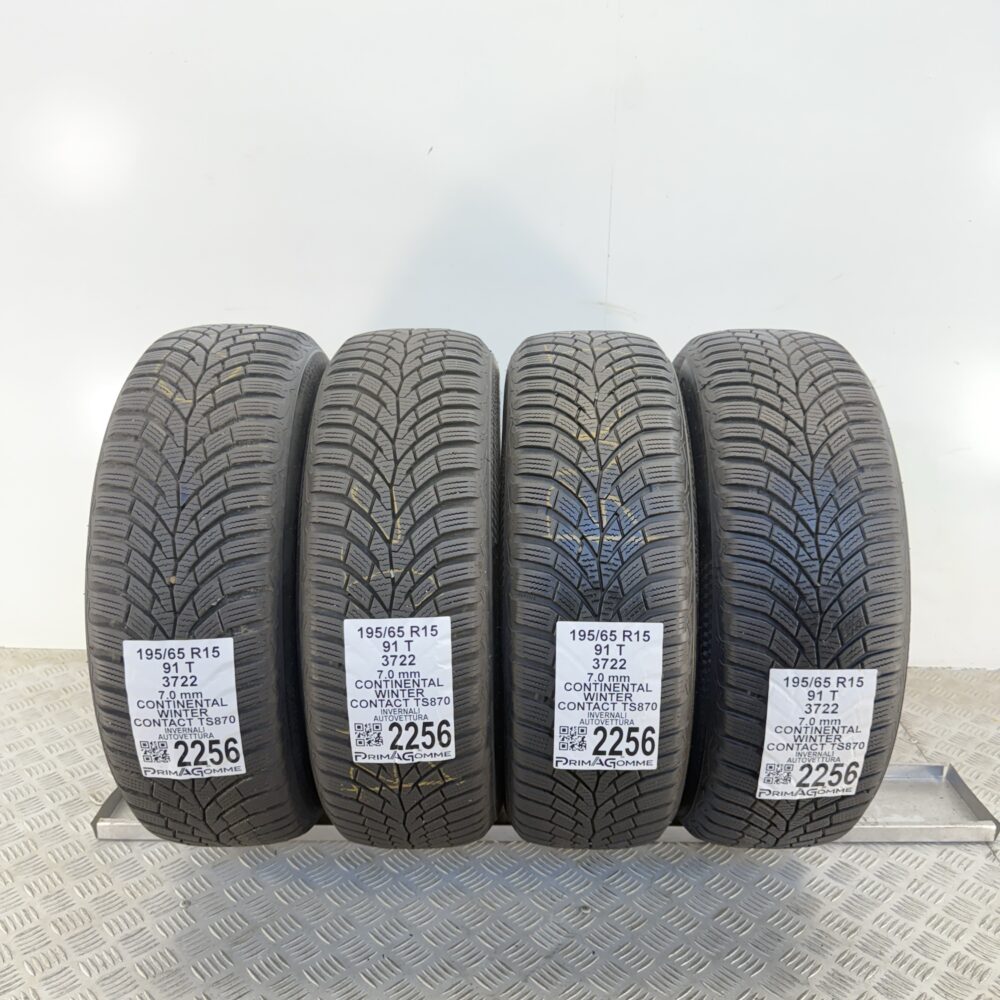 Gomme Usate 195 65 R15 91T Continental Winter Contact TS870 100% Invernali