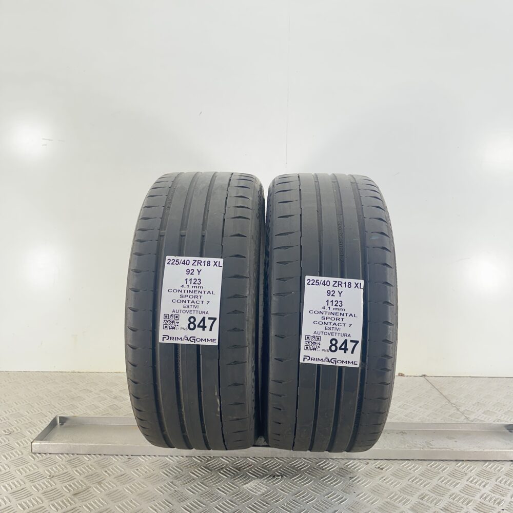 Pneumatici Usati 225 40 ZR18 XL 92Y Continental Sport Contact 7 Estive