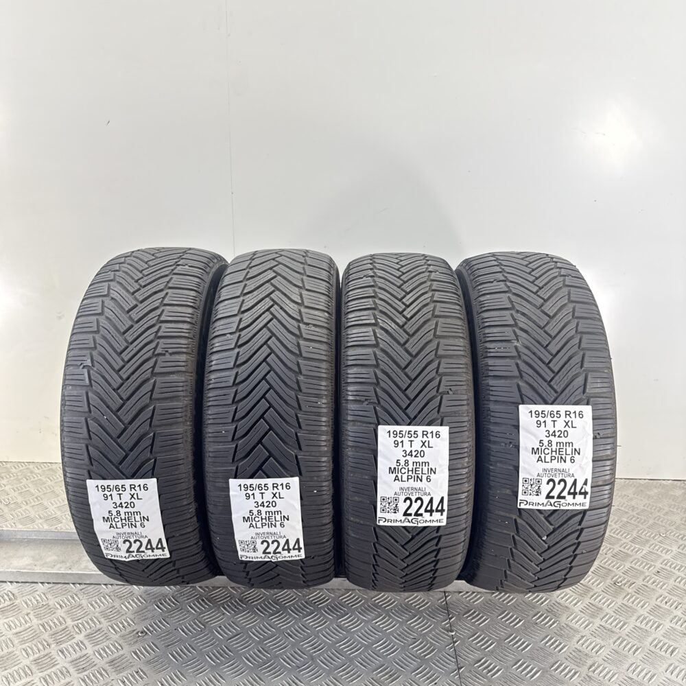 Gomme Usate 195 55 R16 XL 91T Michelin Alpin 6 83% Invernali