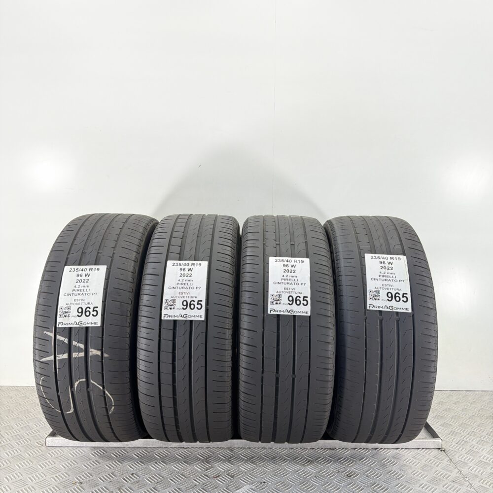 Pneumatici Usati 235 40 R19 96W Pirelli Cinturato P7 Estive