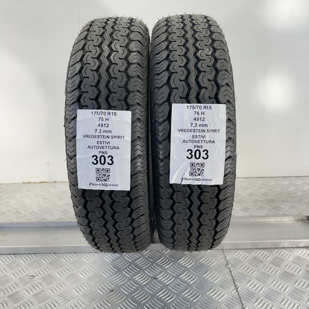 Pneumatici Usati 175 70 R15 76H Vredestein Spirit 99% Estive PARI AL NUOVO